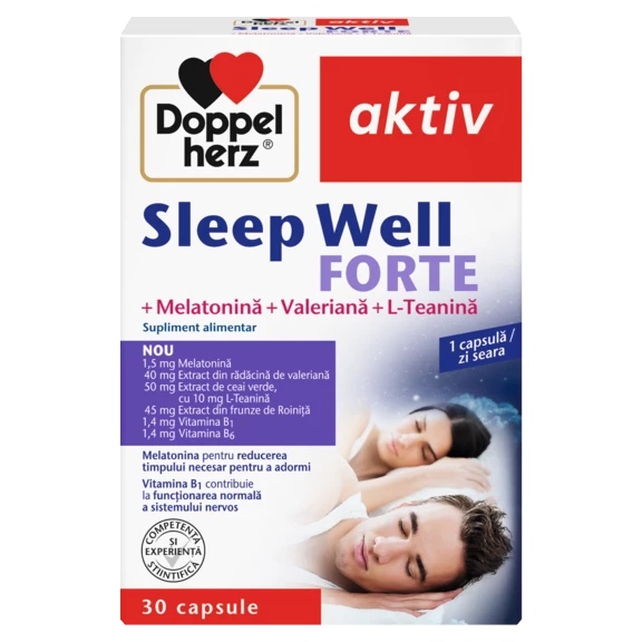 Illustration of the product packaging Doppelherz aktiv Sleep Well FORTE front view